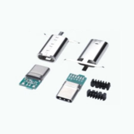 W17006 TYPE-C 3.0 CtoC 6+4带线夹一体式马口铁